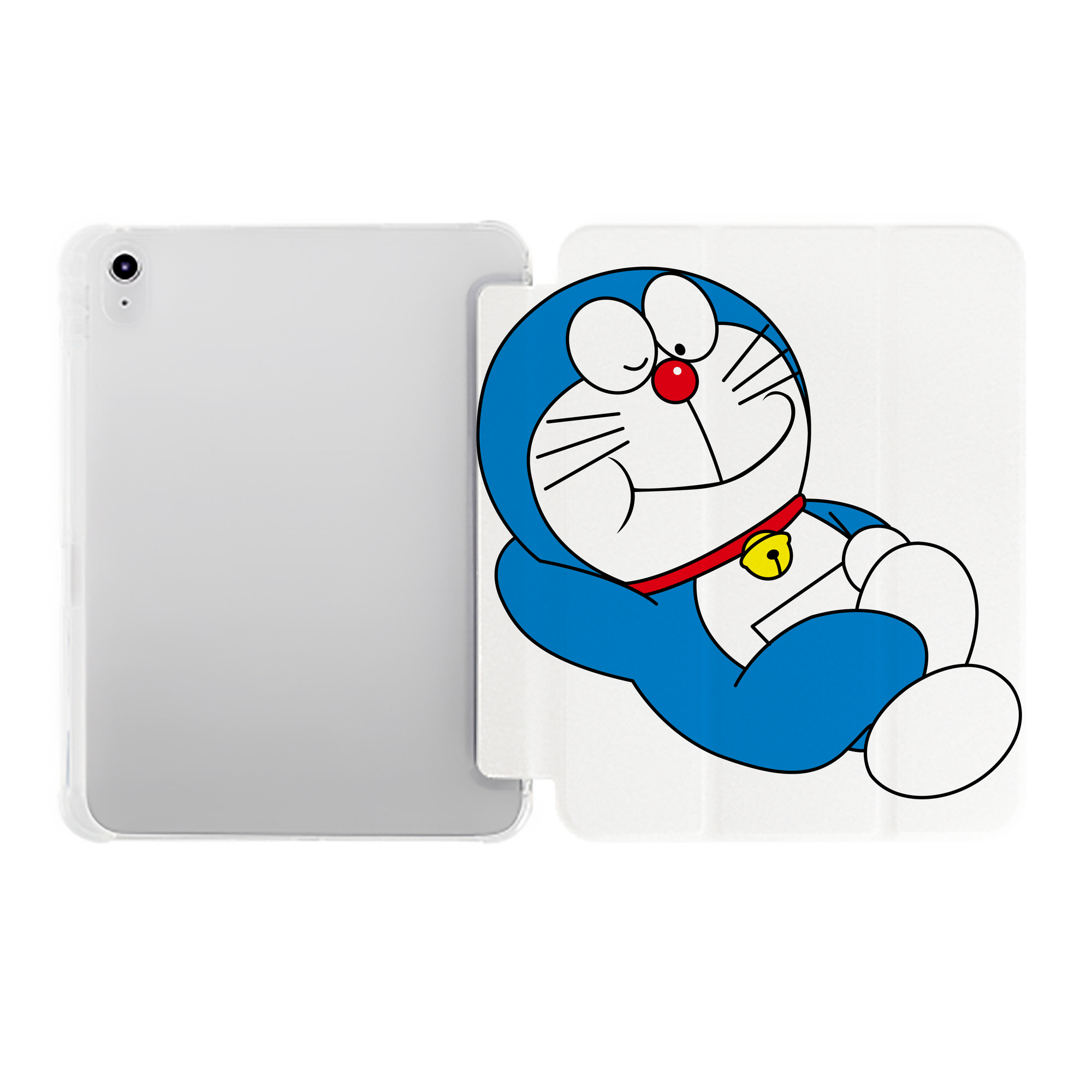 （画像用） ドラえもん Doraemon IPad ケース ペン収納付き 三つ折りスタンド PUレザー×シリコン 対応機種9.5/10.5/10.9インチ